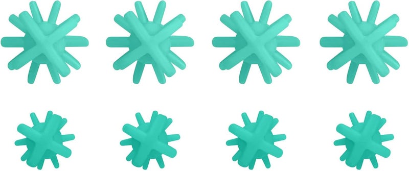 Purtribe Silicone Straw Brush 4 Pack - (2 Small, 2 Wide) - 10 Inches Reusable Straw Cleaner, Pipe Cleaners, Straw Cleaning Tool for Drinking Straws, Pipes, Tubes, Glass and Detailing (Teal) - Image 4